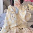 Kawaii Checkered Cardigan Sale