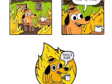 This Is Fine Enamel Pin Cheap