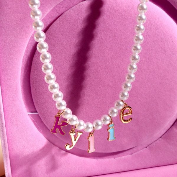 Custom Pearl Name Necklace Discount