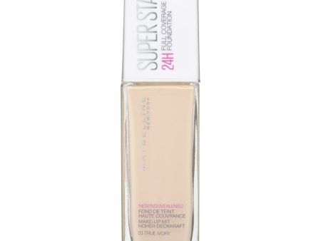 Maybelline Superstay 24 Hour Full Coverage Foundation 03 True Ivory on Sale