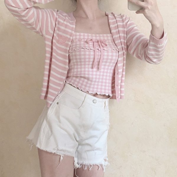 Pink Plaid Princess Crop Top Sale