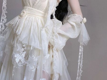 Creamy Butterfly Maiden Dress Cheap