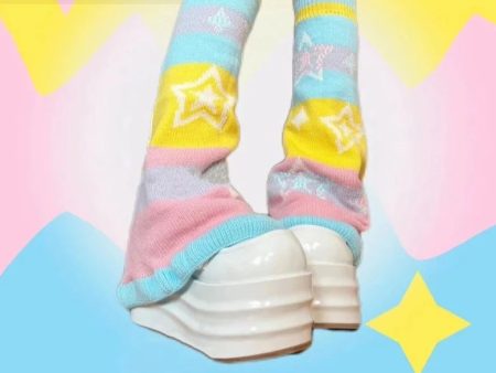 Y2K Star Pastel Leg Warmers on Sale