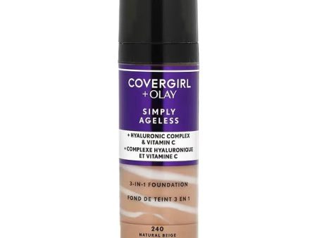 Covergirl & Olay Simply Ageless 3 In 1 Foundation 240 Natural Beige Supply