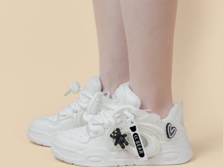 Creepy Teddy White Runners Fashion