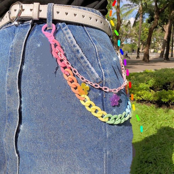 Candycore Pastel Belt Chain on Sale