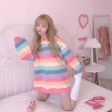 Lazy Days Pastel Rainbow Striped Top on Sale