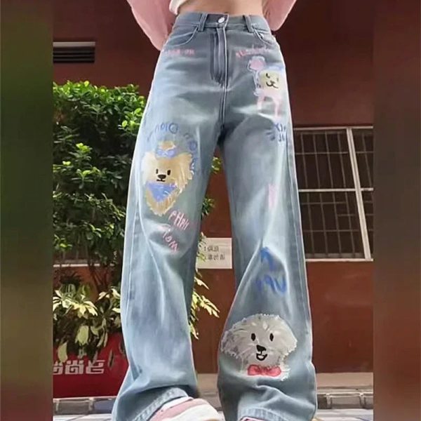 Tiny Pupper Oversized Denim Jeans Online now