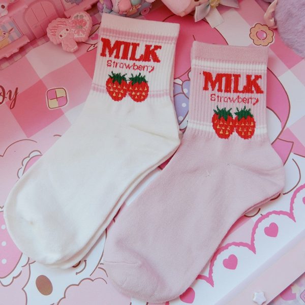 Strawberry Milk Socks Discount