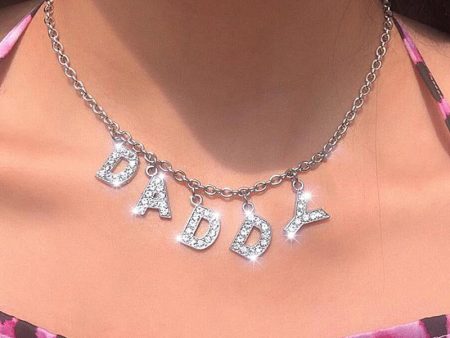 Rhinestone Daddy Necklace Online Sale