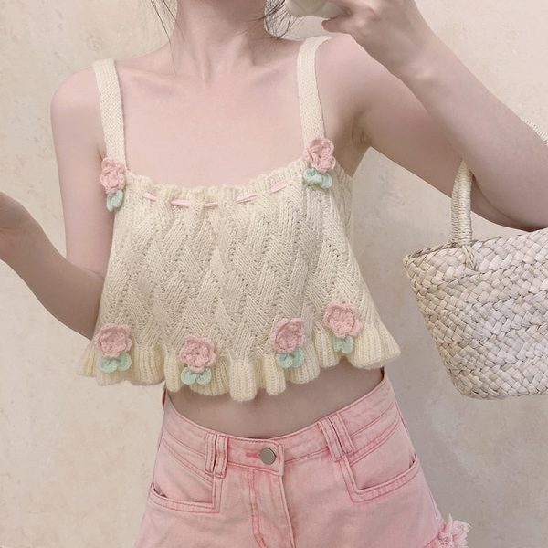 Knit Tulip Fairy Crop Top Supply