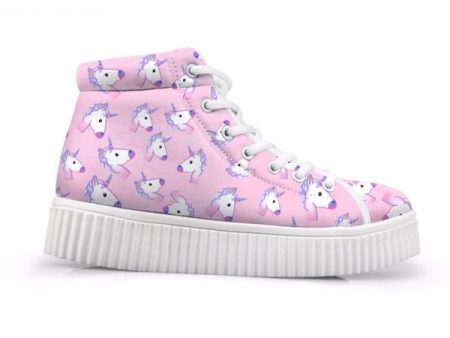 Unicorn Wedge High Tops For Cheap