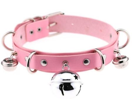 Pleather Cat Bell Collar Online Hot Sale