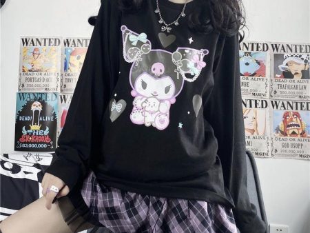 Pastel Goth Kuromi Crewneck Fashion