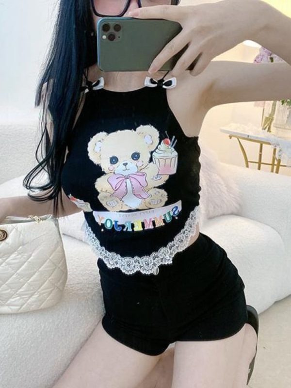 Cupcake Bear Crop Top For Discount