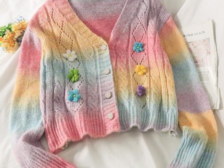 Pastel Rainbow Cardigan on Sale