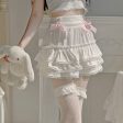 White Lace Ruffled Skirt For Discount