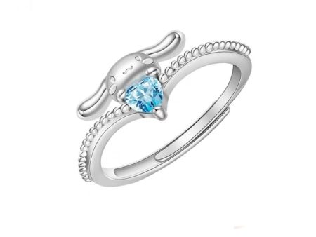 Blue Jewel Cinna Adjustable Ring Hot on Sale