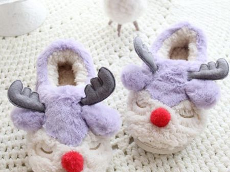 Pastel Reindeer Slippers Online