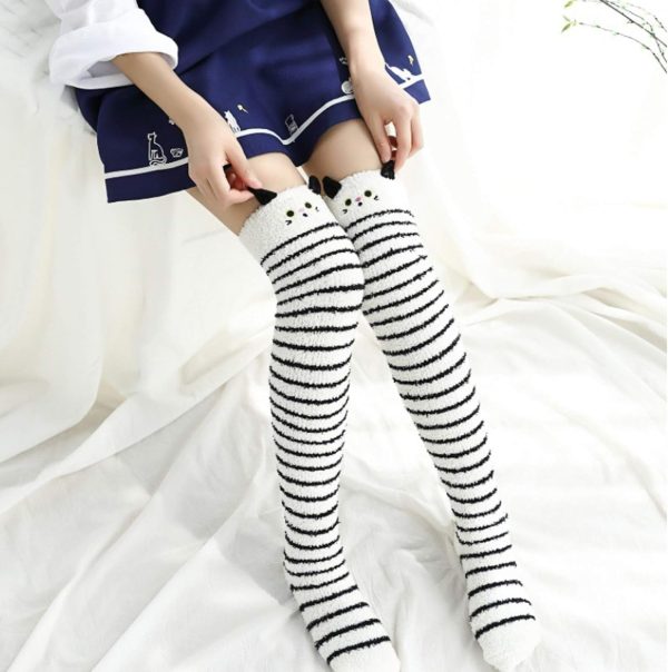 White Kitty Thigh Highs Online