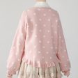 Polkadot Heart Knit Cardigan Online