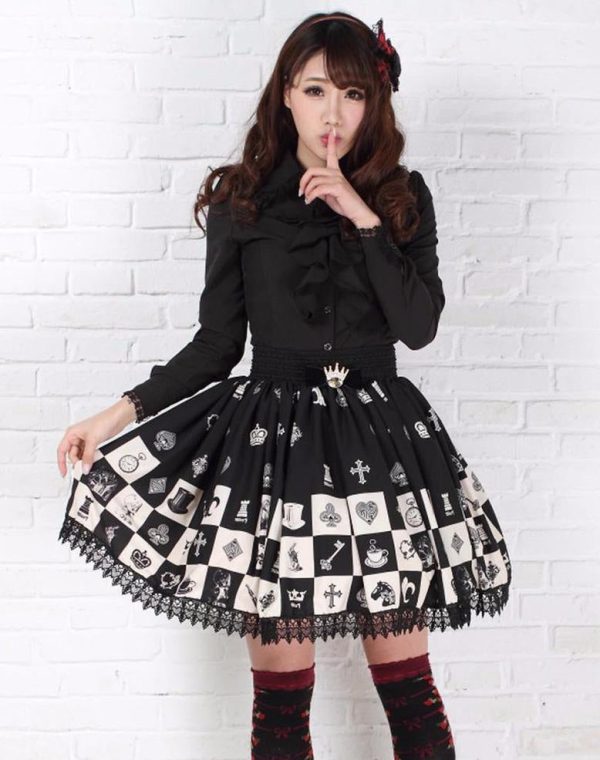 Checkered Chess Skirt Hot on Sale