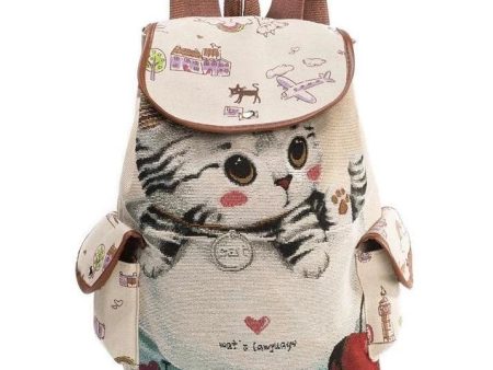 Canvas Kitten Rucksack Online now