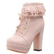 Ruffled Lace Booties on Sale