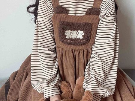 Corduroy Teddy Overall Dress For Sale