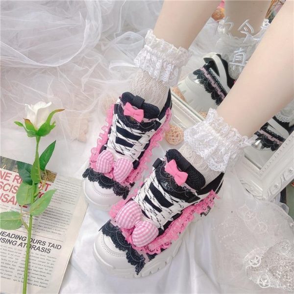 Black & Pink Baby Doll Sneakers Online Sale