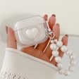 White Heart AirPods Case and Chain Online now