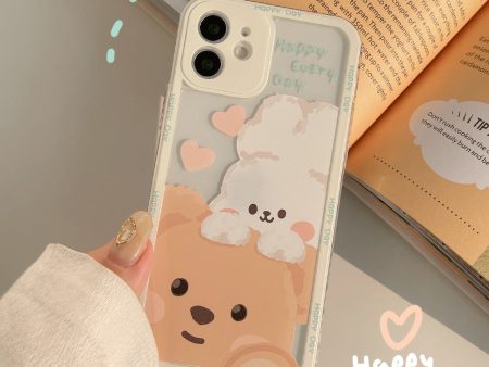 Teddy & Bunny Friends iPhone Case on Sale