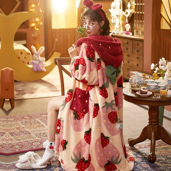 Oversized Fuzzy Strawberry Nightgown For Sale