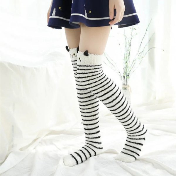 White Kitty Thigh Highs Online