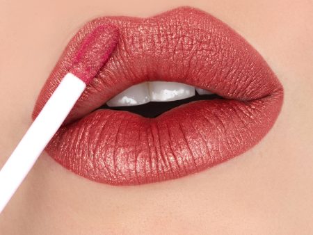 Day Rate  | A Soft Earthy Red With Gold Shimmer Liquid Lipstick For Cheap