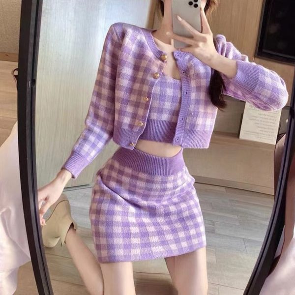 Pretty Prepstar Plaid Outfit Set Online