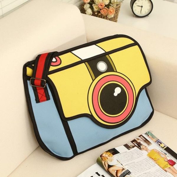 2D Cartoon Camera Bag For Sale