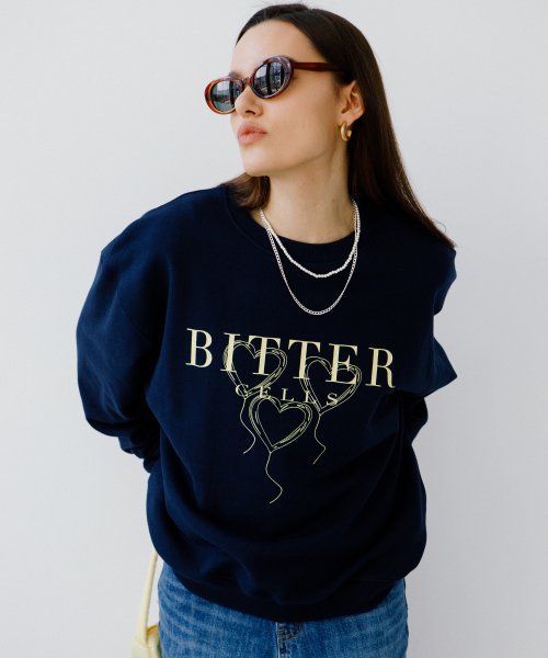 ★Bitter Cells★ Heart Balloon Sweat Shirt Discount