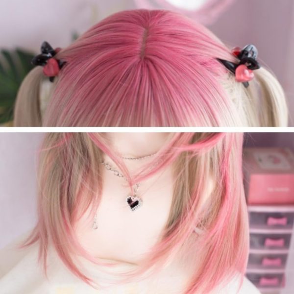 Two Tone Pink Cosplay Wig Fashion