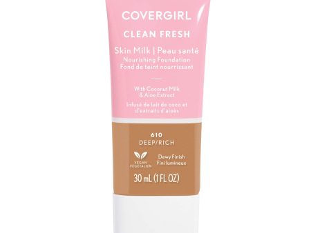 Covergirl Clean Fresh Skin Milk Foundation 610 Rich Deep For Sale