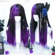 Purple & Black Split Cosplay Wig For Discount