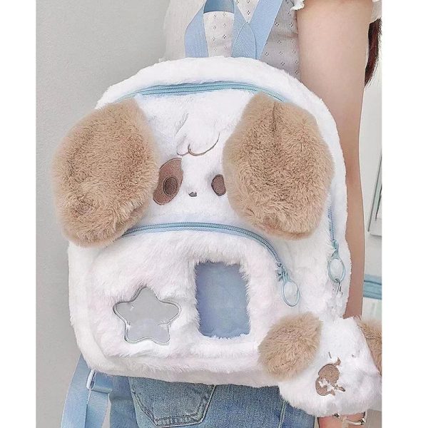 Kawaii Plush Puppy Backpack Supply