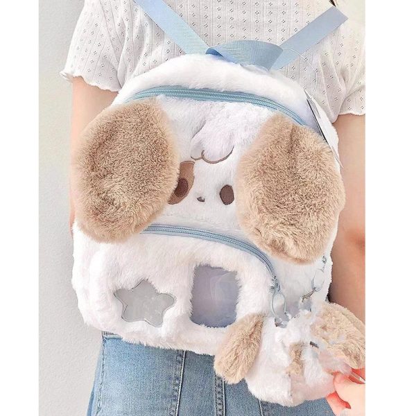 Kawaii Plush Puppy Backpack Supply