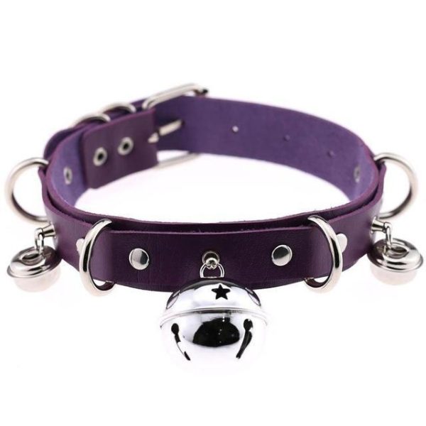 Pleather Cat Bell Collar Online Hot Sale