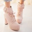 Ruffled Lace Booties on Sale