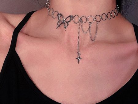 Butterfly Dainty Chain Choker For Discount