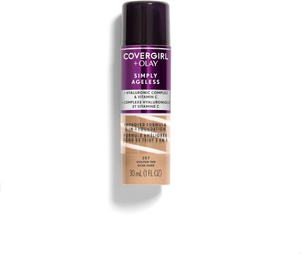 Covergirl & Olay Simply Ageless 3 In 1 Foundation 257 Golden Tan Sale