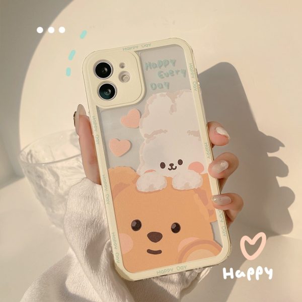 Teddy & Bunny Friends iPhone Case on Sale