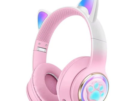 Paw Print Cat Ear Gaming Headphones For Sale