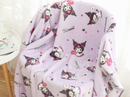 Kuromi Fuzzy Blanket Set Hot on Sale